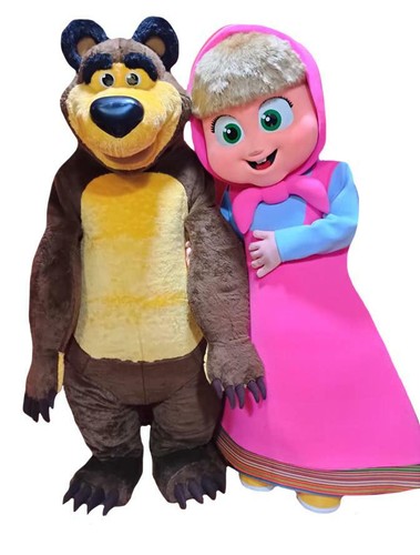 Mascotte masha orso super - masha, e