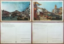 MICHELE MARIESCHI VENEZIA PONTE RIALTO RIVA FERRO - RIO CANNAREGIO 2 CARTOLINE