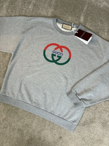 Felpa gucci logo grigio - logo,,