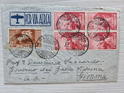 Busta regno posta aerea 1937 - regno,