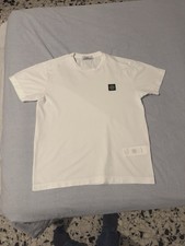 T-shirt Stone Island bianca L unisex – logo patch originale – ottime condizioni