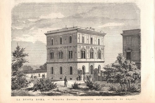 Stampa antica roma villino - stampa,