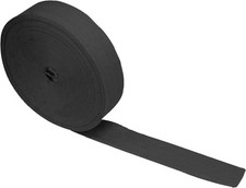 Nastro in twill di cotone nero - 2 pollici di larghezza 50 iarde nastro bias a spina di pesce...