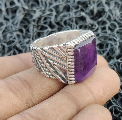Anello ametista argento
