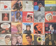 Lotto di 20 vinili 45 giri