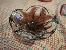 posacenere svuotatasche vetro sommerso murano vintage