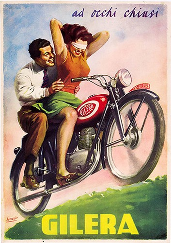 Gilera moto poster - gilera, pubblicitÀ