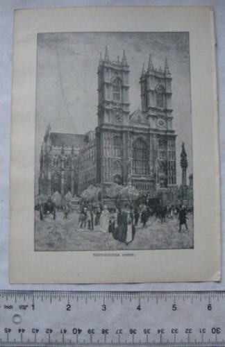 Illustrazione 1913 abbazia di - illustrazione,