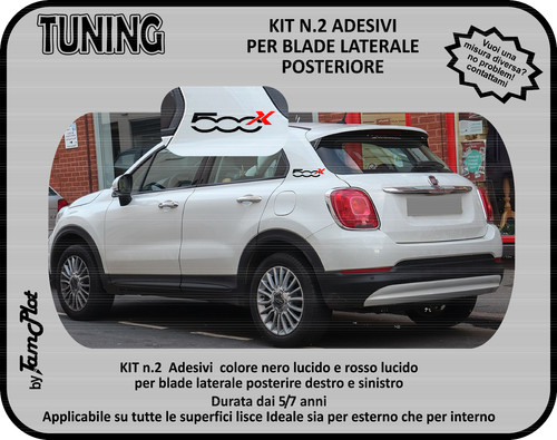 Adesivi fiat 500x - adesivi, logo