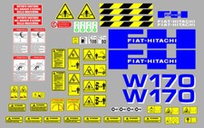 Fiat-Hitachi W 170 - PL decalcomanie adesive, kit Completo