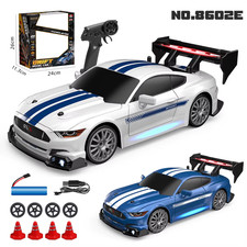 RC Drift Auto 1:24 4WD 20 km/h BAMBINI Veicolo Telecomandato LED Sport Regalo.