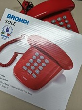 Telefono Fisso a Tasti Brondi Sole Rosso Stile Vintage Design Retrò
