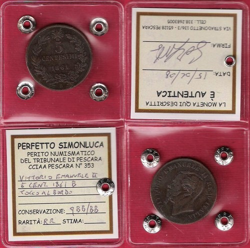 Centesimi 1861 periziato - 1861,