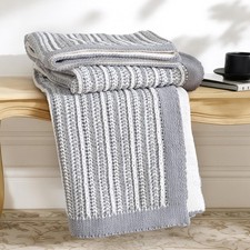 Coperta a Righe in Maglia per