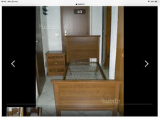 letto singolo con rete e