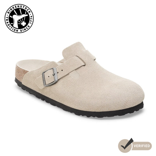 Birkenstock boston beige cream - beige,