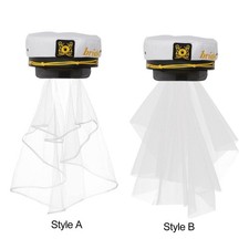 Cappelli da donna con velo Cappello da capitano da sposa per eventi da night