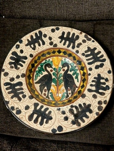 Piatto ceramica graffito - in,