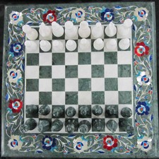 18 " Scacchiera Verde Marmo ad