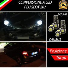 LUCI POSIZIONE A LED + LUCI TARGA A LED CANBUS PEUGEOT 207 NO ERROR