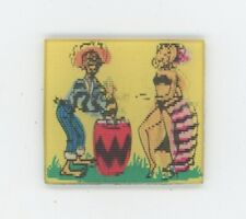 Bongo Batterista Con Dancing Girl 1960's Piccolo Vari-Vue Movimento Lenticolare
