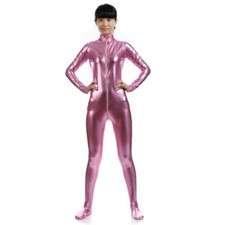 Ragazze Lucido Metallizzato Tuta one piece Body Abiti per la Danza Costumi