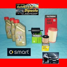 KIT TAGLIANDO SMART COUPE CABRIO 450 0.6 0.7 600 700 BENZINA CASTROL 5W30 FILTRI