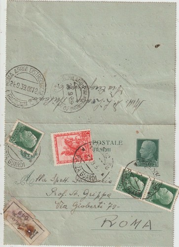 Italia 1939 biglietto - 1939, postale