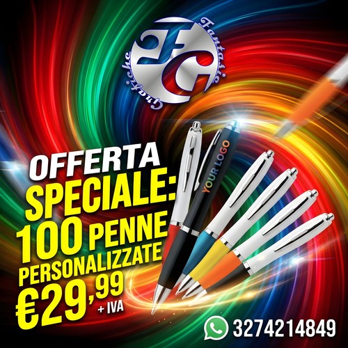 100 penne personalizzate - 100,
