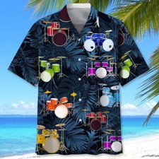 Drums Tropical Hawaiian Shirt