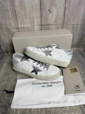 Golden Goose Sneakers Donna Hi Star Taglia EU 38 UK 5 Nuove con scatola Scarpe da Ginnastica Bianco Argento
