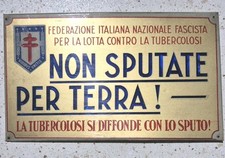 TABELLA CELLOGRAFATA NON SPUTATE PER TERRA CAMPAGNA ANTITUBERCOLARE ANNI 30