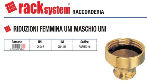 Rack system riduzione idrante - riduzione,
