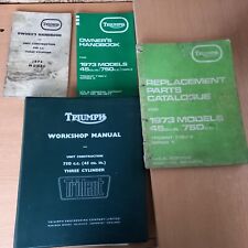 Triumph Trident T150 1973 Manuale Officina Manuale Ricambi Catalogo Bundle