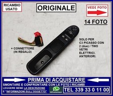 PLANCIA PULSANTI ALZAVETRI ANTERIORE SINISTRA 2 TASTI CITROEN C3 PICASSO