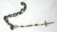 ROSARIO ANTICO IN PASTA DI VETRO ARTE SACRA DEVOZIONALE