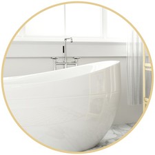 HOMCOM Specchio Rotondo a Parete da Bagno in Vetro e Metallo Ø70x2.5 cm Oro