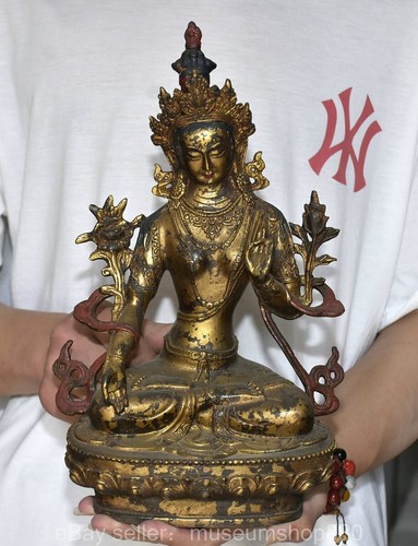 Antica statua dea tara guan - antica,