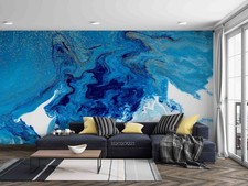 Carta da parati astratta blu