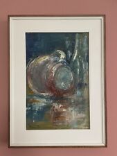 Quadro Romano Bertocchi olio su tela cm cornice 43x58,5 Natura Morta Astratto