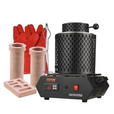 VEVOR Kit Forno Fusorio Elettrico per Fusione Oro con 2 Crogiolo in Ceramica
