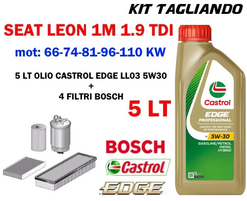 Kit tagliando olio castrol - olio,