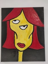 QUADRO MODERNO DIPINTO A MANO ACRILICO SU TELA CM 50x40 ARTE MODERNA ASTRATTA