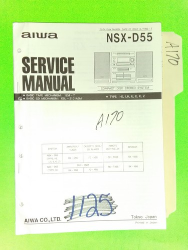 Aiwa nsx d55 manuale - aiwa,