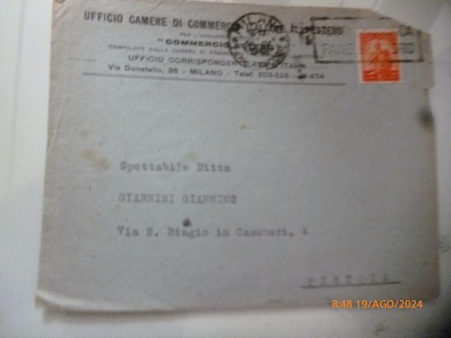 Busta viaggiata ufficio - viaggiata, "ufficio