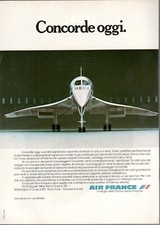 AIR FRANCE AIRLINES CONCORDE OGGI Pubblicità 1 pagina 1978 originale