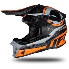CASCO MOTO CROSS ENDURO UFO INTREPID NERO ARANCIO OPACO TAGLIA L