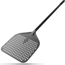 Pala Pizza Forata 12" in Alluminio Anodizzato con Manico Lungo Rimovibile