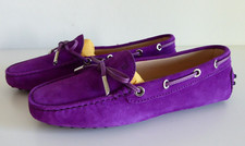  Mocassini nuovi originali Tod's Gommino 36,5 scamosciati viola fucsia 