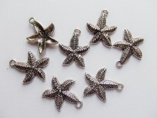 5pz charms sea star stella marina  color argento tibet 22x19mm